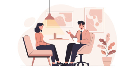 Woman Attending Counselling Session With Therapist In Comfortable Environment