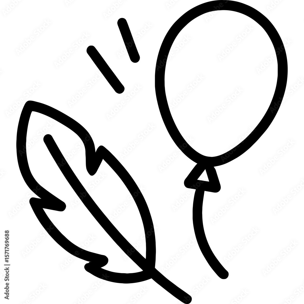 Poster lightweight indicator outline icon vector