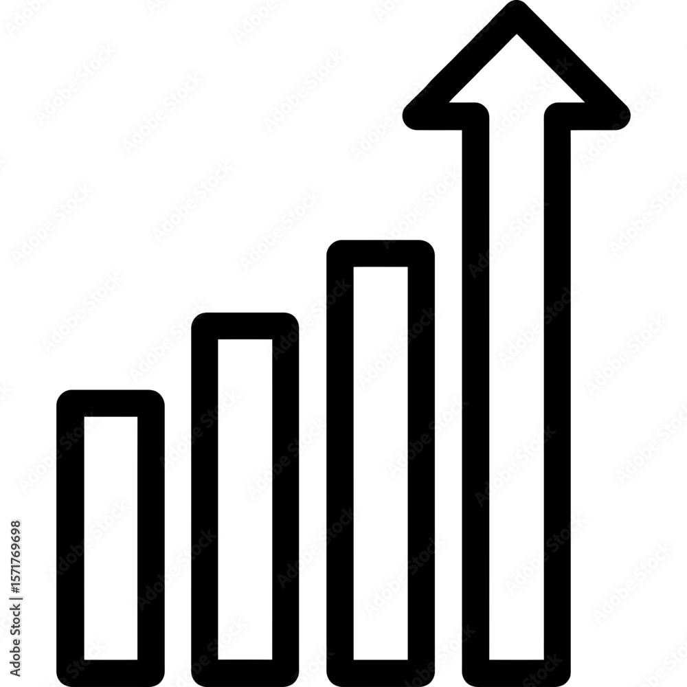 Poster high level indicator outline icon vector