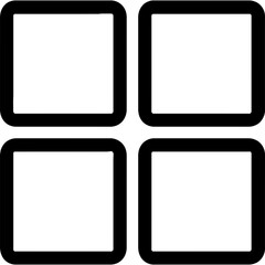 Grid view outline icon vector