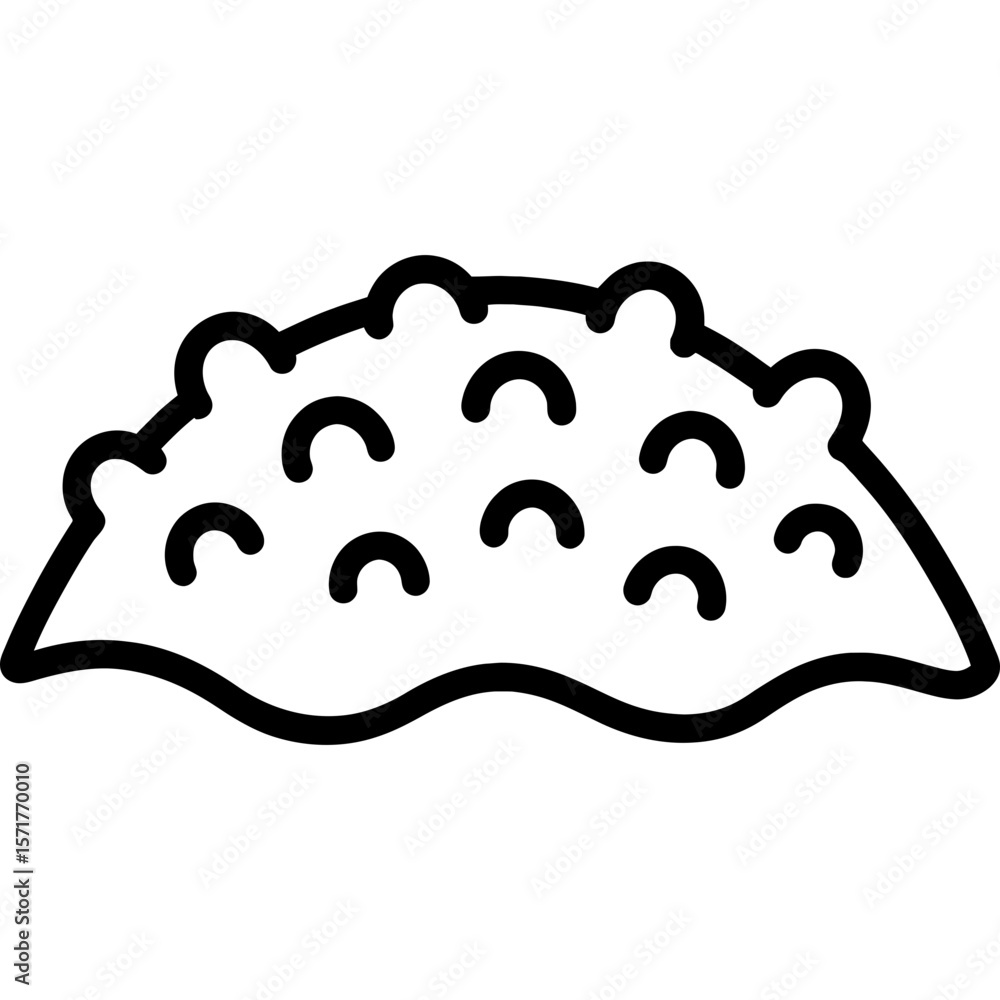 Poster bumpy texture outline icon vector