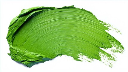 Green paint brush stroke smear