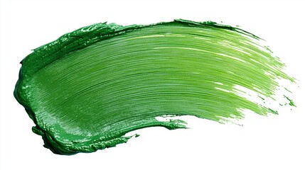 Green paint brush stroke smear