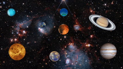 planets  earth in space