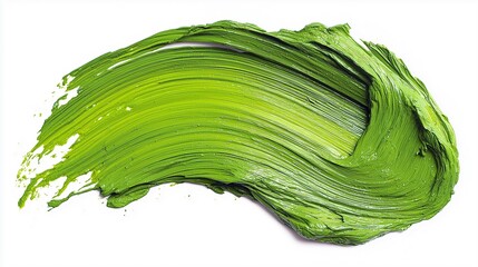 Green paint brush stroke smear