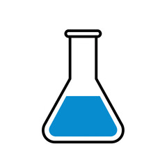 A science lab beaker vector icon