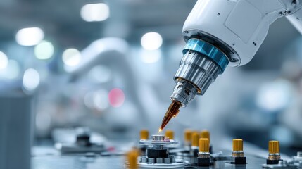 Robotic arm in a factory