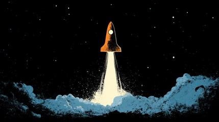 Rocket launch into space