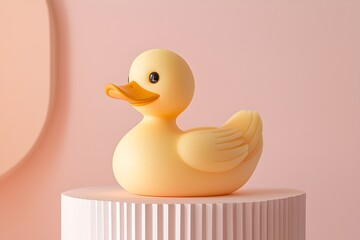 Pastel Yellow Rubber Duck: Perfect for Bath Time & Nursery Decor