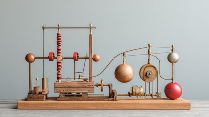 Ornate wooden mechanism