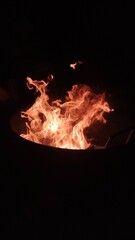 fire in the fireplace