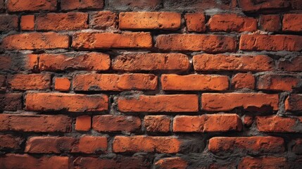 Obraz premium Texture of red brick wall as background