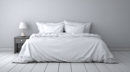 Blank white bedroom
