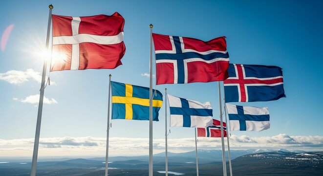 flags of Scandinavian countries