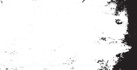 Monochrome texture composed of irregular graphic elements. Distressed uneven grunge background. Abstract vector illustration. Overlay for interesting effect and depth. Isolated on white background.