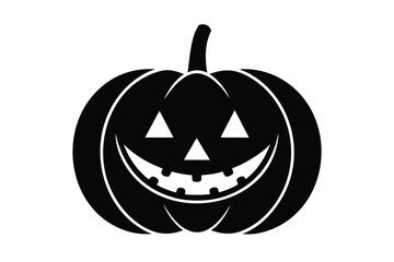 pumpkin with carved face vector icon