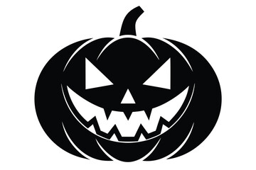 pumpkin with fangs vector icon