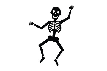 skeleton dancing vector icon