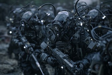 Fototapeta premium Commandos in tactical battle attire