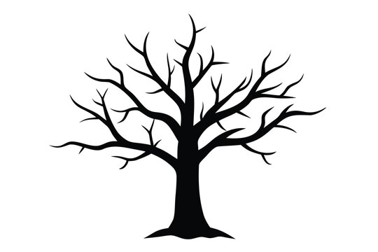 dead tree with no leaves vector icon