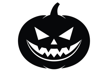 evil smile pumpkin vector icon