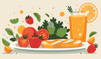 Healthy food vector illustration