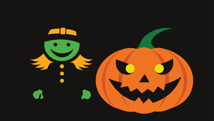 Simple Halloween background vector illustration.