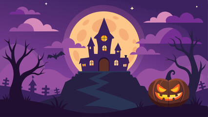 Simple Halloween background vector illustration.