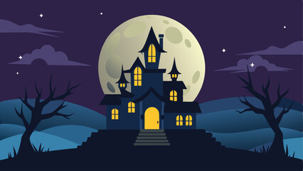 Simple Halloween background vector illustration.