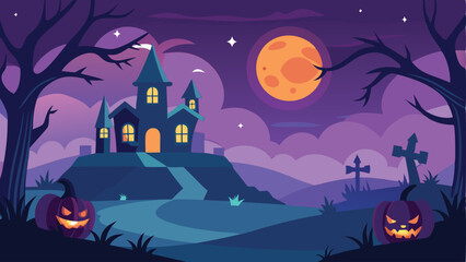 Simple Halloween background vector illustration.