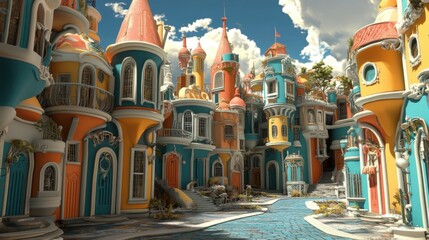 Fototapeta premium fantasy city