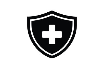 Fototapeta premium health shield vector icon