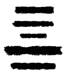 Torn Spot Silhouettes on Black - Isolated PNG on Transparent Background