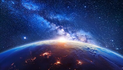 Obraz premium deep space exploration celestial bodies galaxy nebula stars