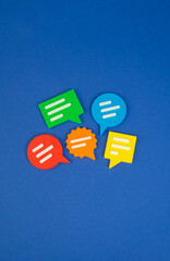Forum and discussion using conversation bubbles. Ideas and opinions. Brainstorming, online...