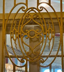 Vintage Golden Wrought Iron Design — Decorative Architectural Detail