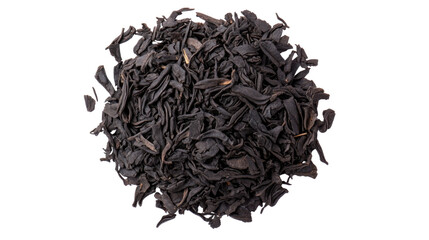 charged biochar on white background 