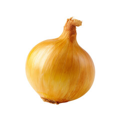 A close-up shot of a golden onion, showcasing its textures and details