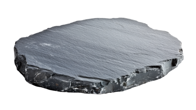 natural slate stepping stone on ehite background