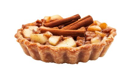 apple pie on white background