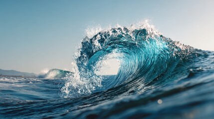 Ocean wave, perfect curl