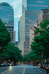 Obraz premium downtown Manhattan new York city street 