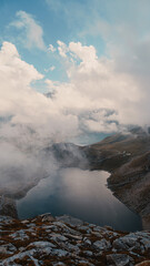 clouds over the mountain
