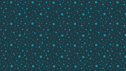 A captivating vector background featuring scattered teal polka dots on a deep blue-green base, perfect for modern and sophisticated designs.