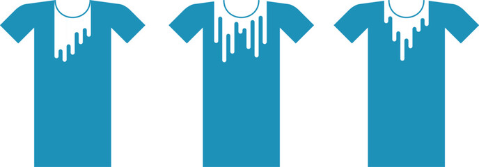 T-shirts with white stains and print