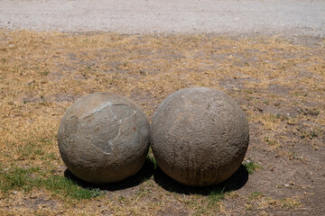 Historical ammunition seen inside Rhodes Castle, commonly known as “cannonballs.”