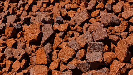 Pile of brown stone