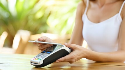 Business Mobile Payments Cardless Mobile Payment Using Contactless Technology at Cafe Table