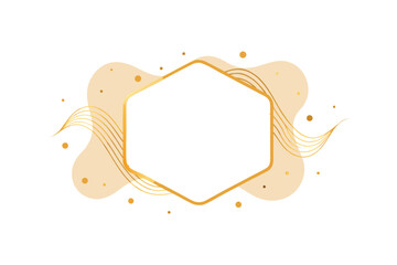 Light Geometric Abstract Waves And Gold Foil Dots