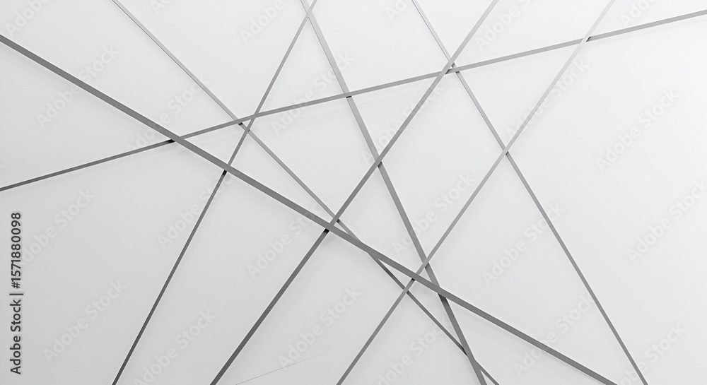 Poster intersecting lines on white geometric abstraction
